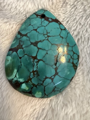 Spider web turquoise cabochon - web,